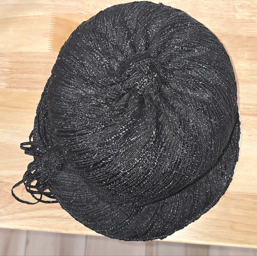 Vintage 1960s Yves Saint Laurent Paris - New York Woven/Straw Statement Hat - Picture 5 of 12